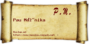 Pau Mónika névjegykártya